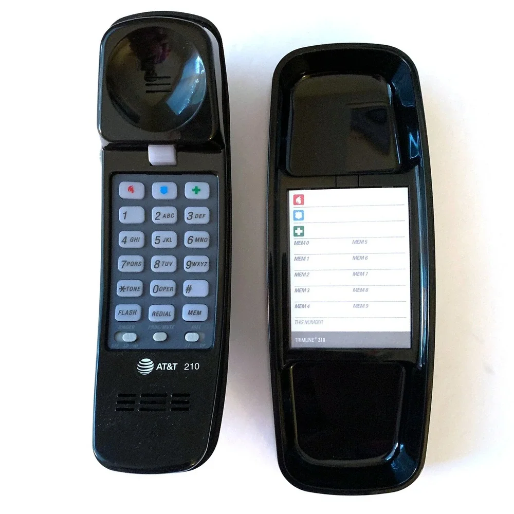 AT&T 210 Black Trimline Telephone w/13 Number Memory Additional Features w/ Box‎ - Picture 3 of 13